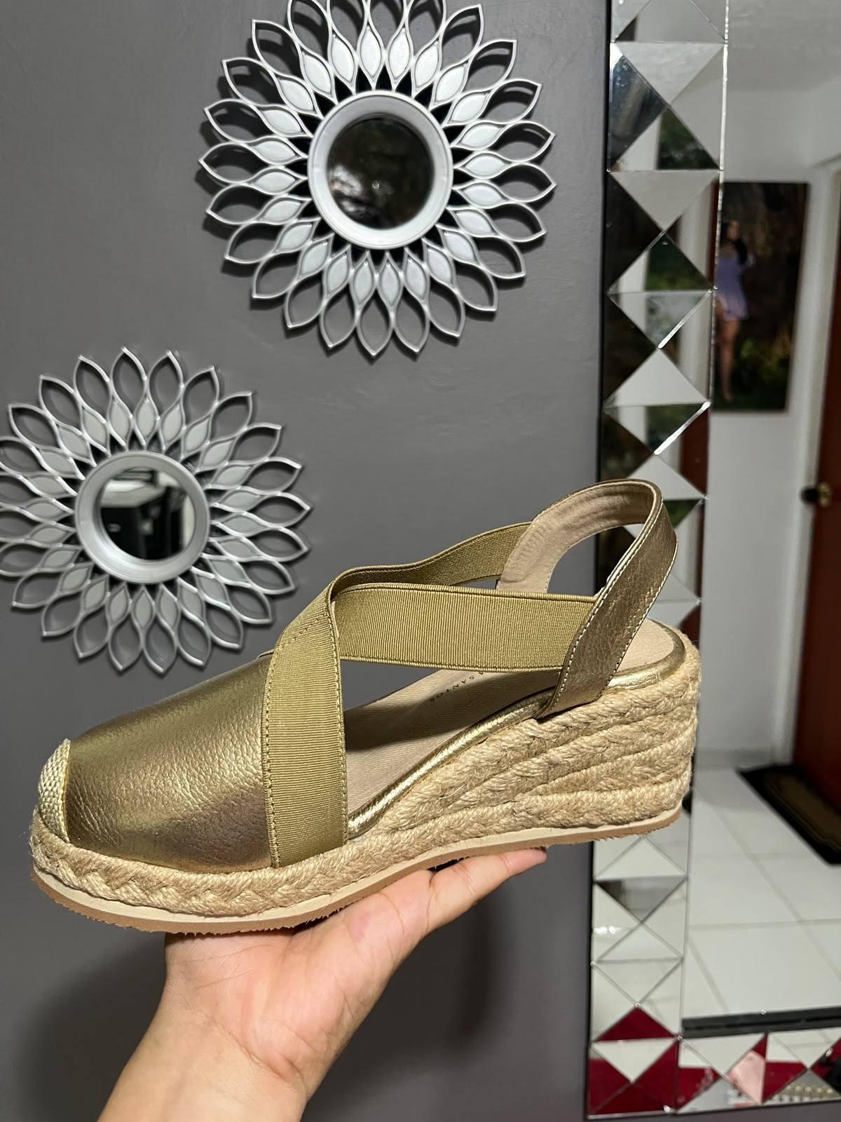 Sandalia Espadrille Cuero Comfort