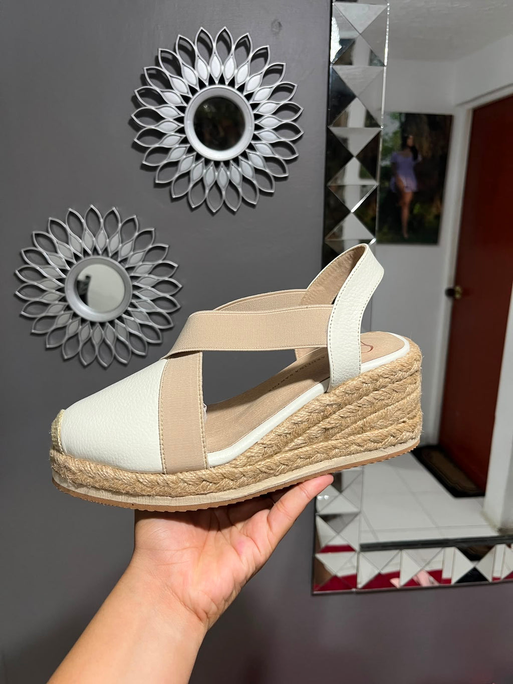 Sandalia Espadrille Cuero Comfort